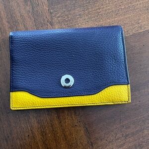 Cuir de Vachette - Cowhide leather- Stylish Yellow and Purple Wallet
